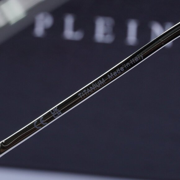 Philipp Plein SPP106M 0579 Aviator Sunglasses – Palladium/Blue - Picture 10 of 12